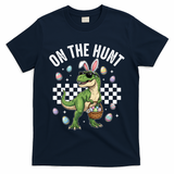 Easter On The Hunt Bunny Ears T-Rex Dinosaur  T-Shirt