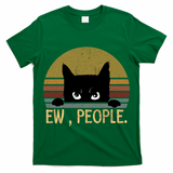 Ew People Black Cat Vintage Retro ·Funny Cat T-Shirt