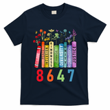 Equal Rights Book Flower Anti Trump Feminist Women Rights T-Shirt - Navy