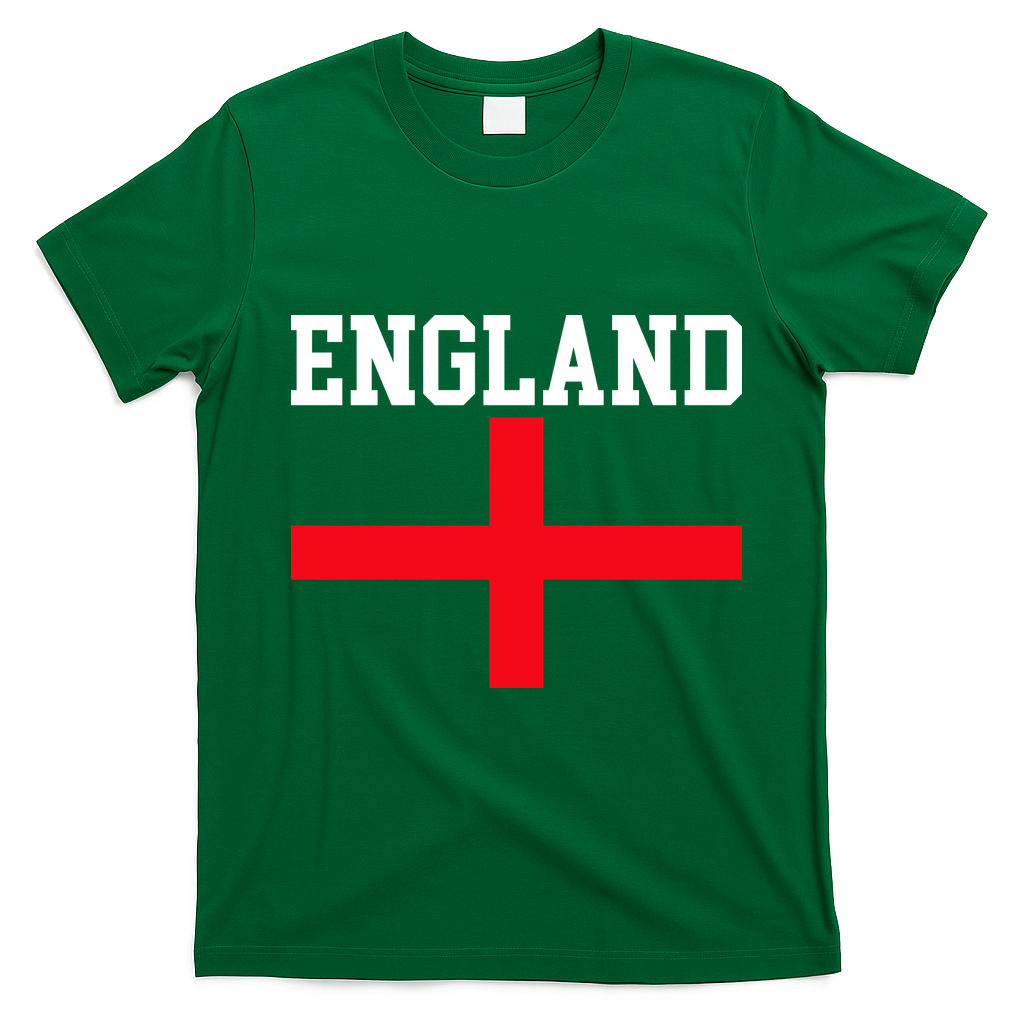 England Red Cross Flag T-Shirt - Irish Green