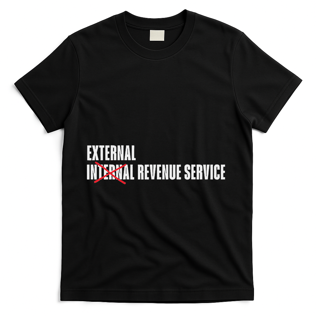 External Revenue Service Trump Maga Taxes T-Shirt - Black