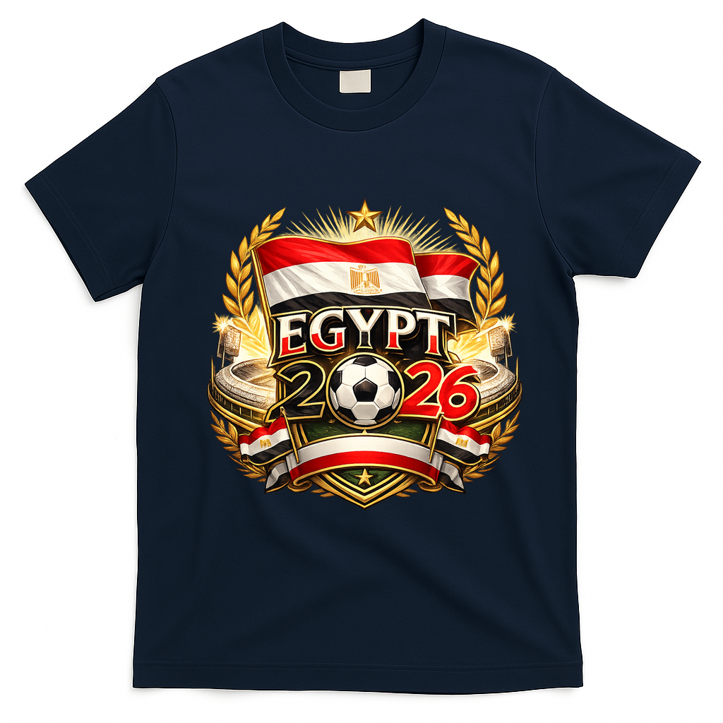 Egypt Soccer 2026 World Champion Spirit Fans T-Shirt - Navy Blue