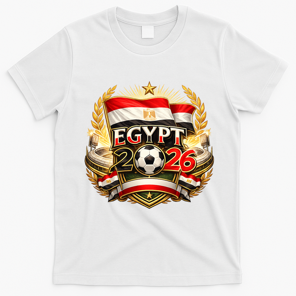 Egypt Soccer 2026 World Champion Spirit Fans T-Shirt - White