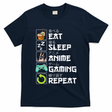 Eat Sleep Anime Gaming Repeat Kawaii Otaku Anime Manga T-Shirt