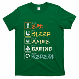 Eat Sleep Anime Gaming Repeat Gamer Gift T-Shirt