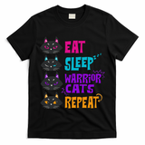 Eat Sleep Cat Warrior Repeat Cat Warrior Love Cats T-Shirt