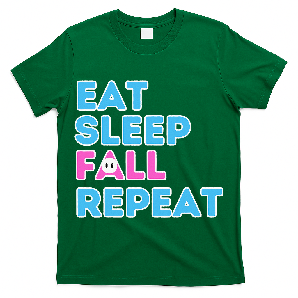 Eat Sleep Fall Repeat Video Game Guys Video Gamer T-Shirt
