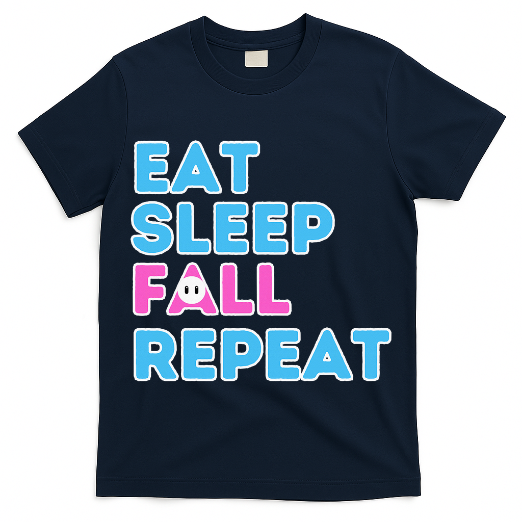 Eat Sleep Fall Repeat Video Game Guys Video Gamer T-Shirt
