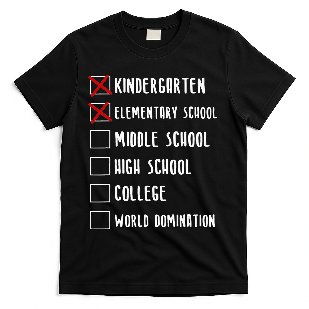 Elementary School Graduation Middle School T-Shirt - Black