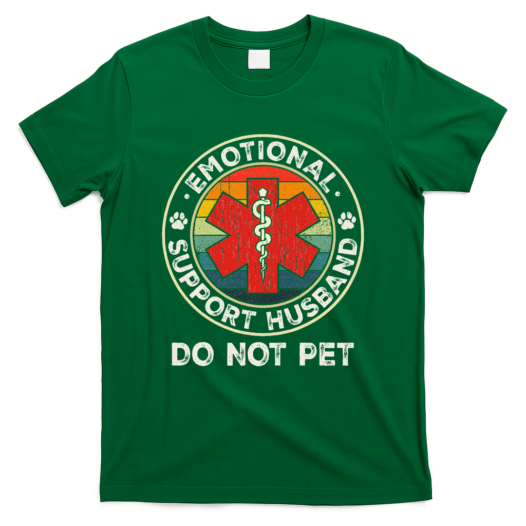 Emotional Support Husband Do Not Pet Funny T-Shirt