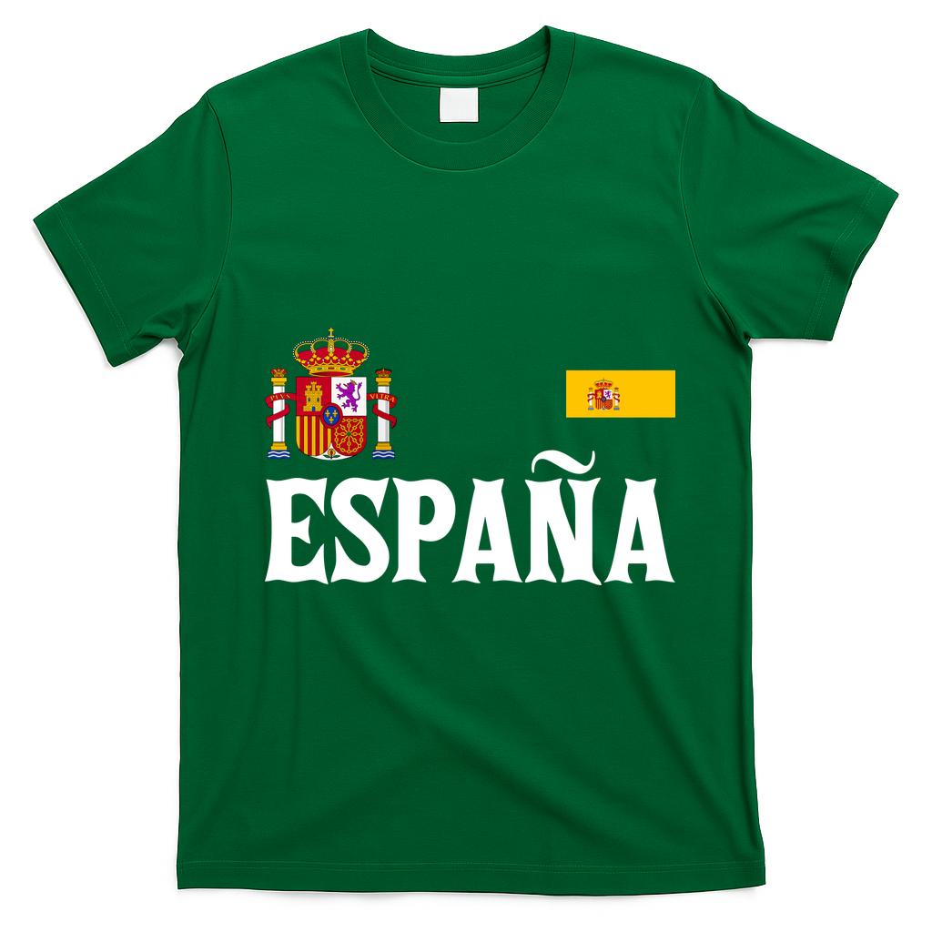 Espana Spain National Heritage Coat Of Arms T-Shirt - Irish Green