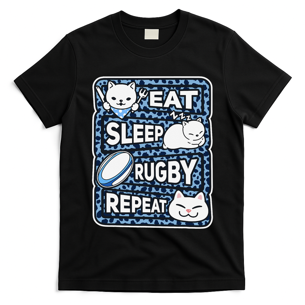 Eat Sleep Rugby Repeat Rugby Lover Outfit T-Shirt
