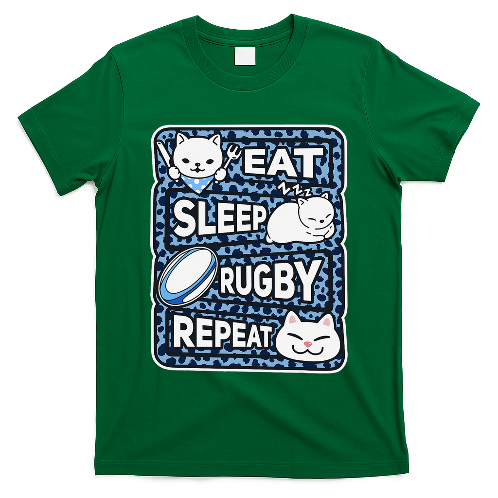 Eat Sleep Rugby Repeat Rugby Lover Outfit T-Shirt