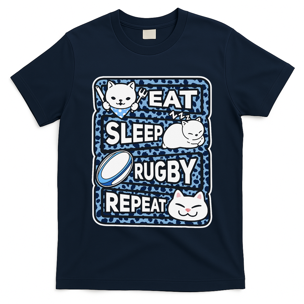 Eat Sleep Rugby Repeat Rugby Lover Outfit T-Shirt