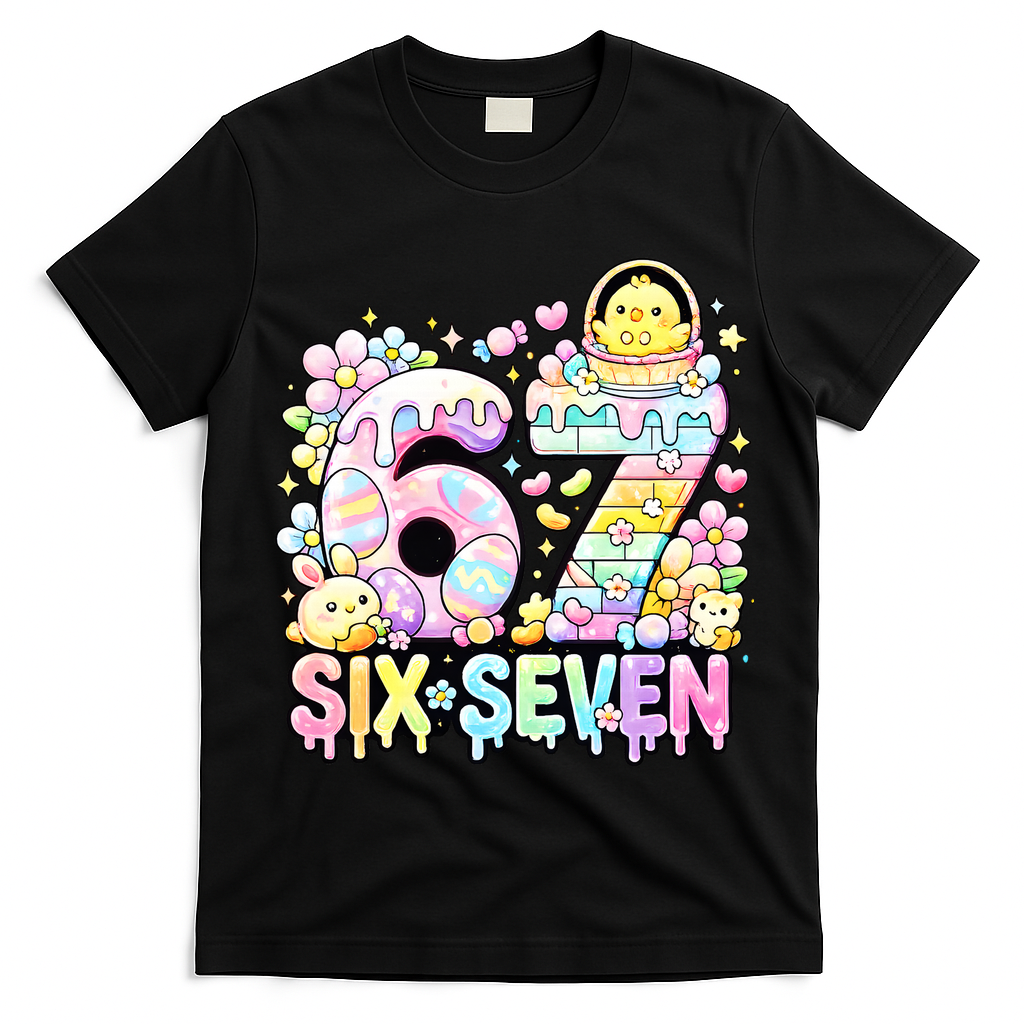 Easter Six Seven 67 Meme Cute 6-7 Funny T-Shirt