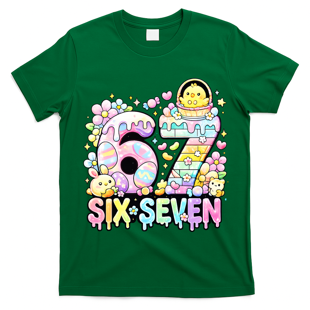 Easter Six Seven 67 Meme Cute 6-7 Funny T-Shirt