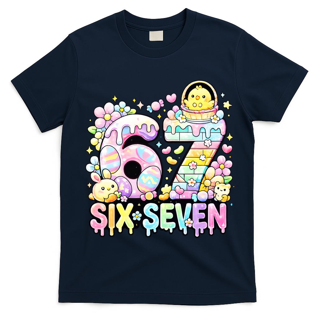 Easter Six Seven 67 Meme Cute 6-7 Funny T-Shirt