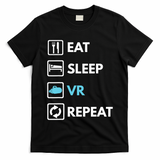 Eat Sleep Vr Repeat Funny Vr Gamer Boy Vr Athlete T-Shirt