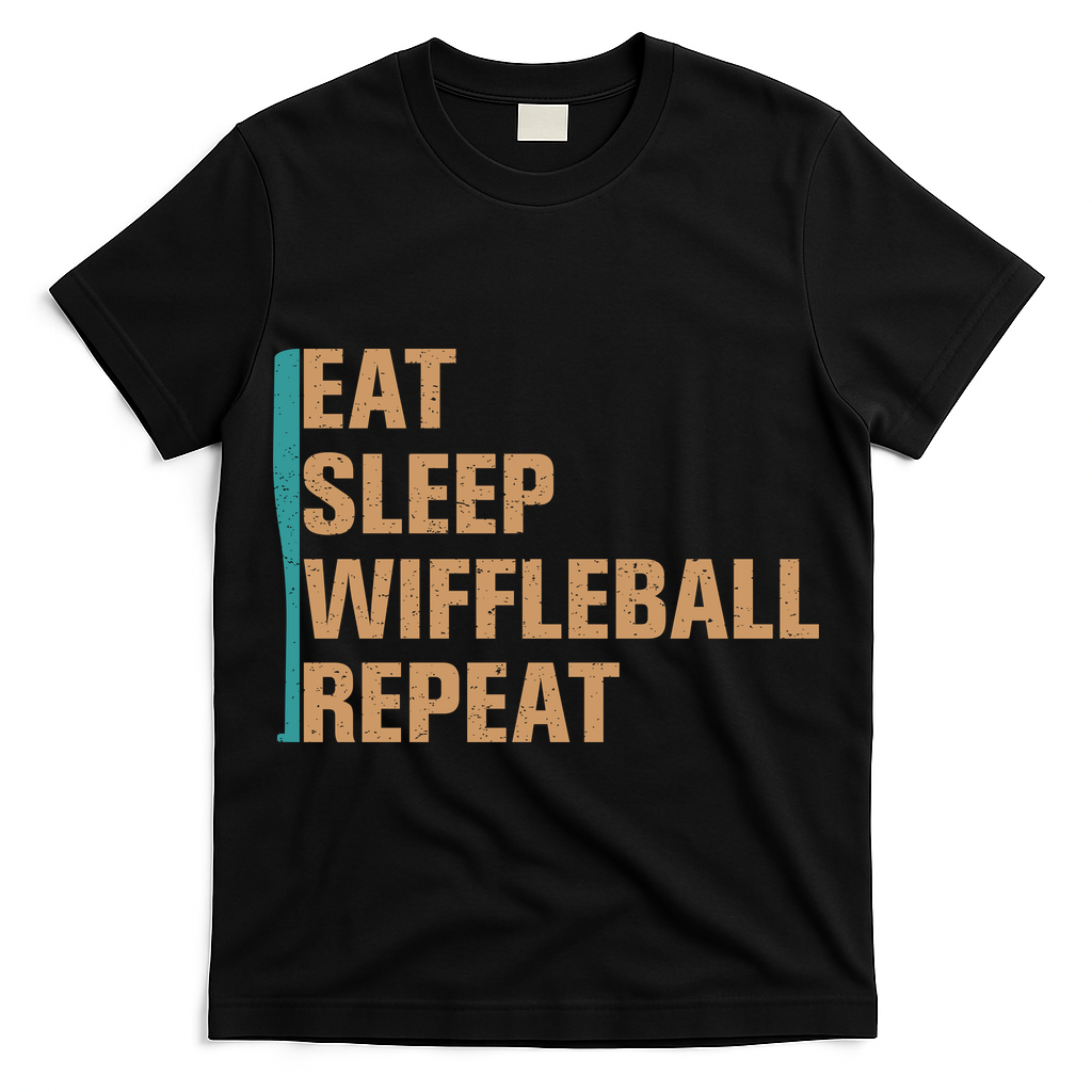 Eat Sleep Wiffleball Repeat Funny T-Shirt
