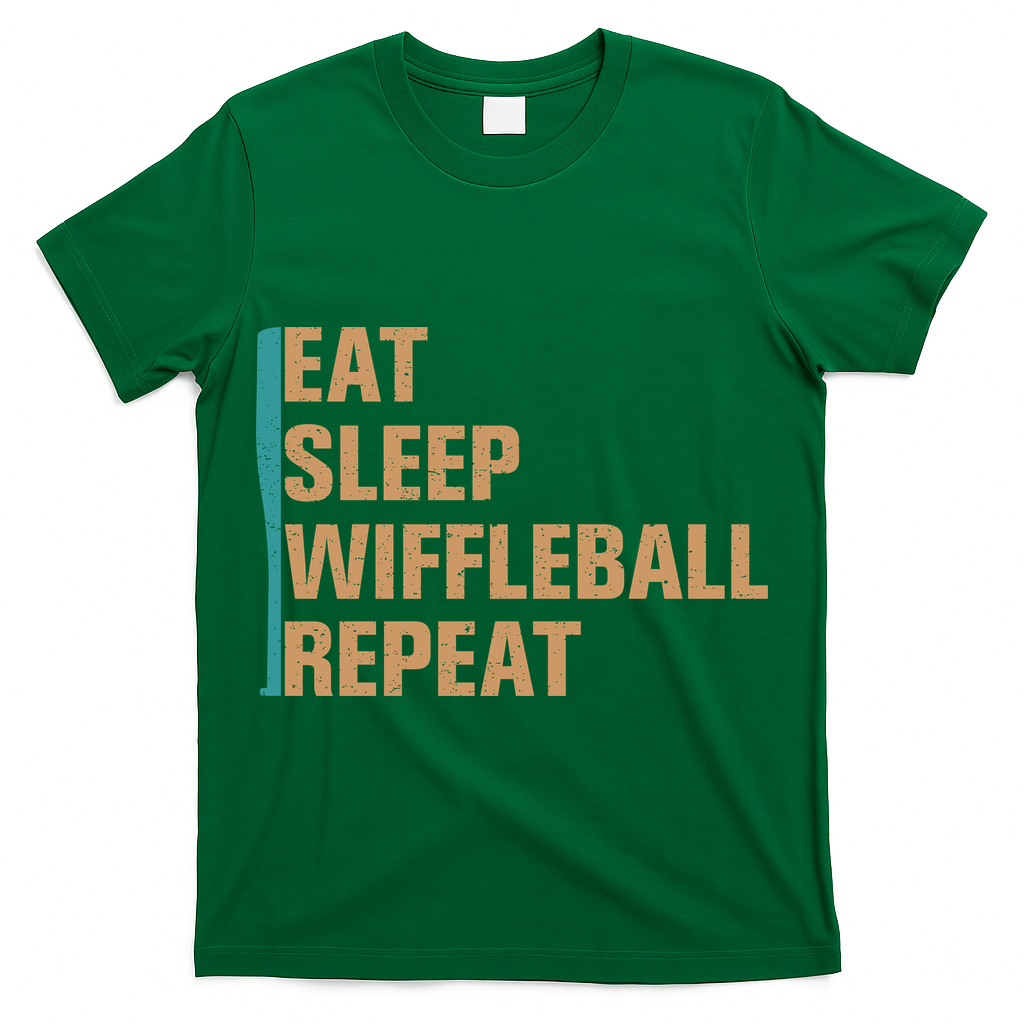 Eat Sleep Wiffleball Repeat Funny T-Shirt