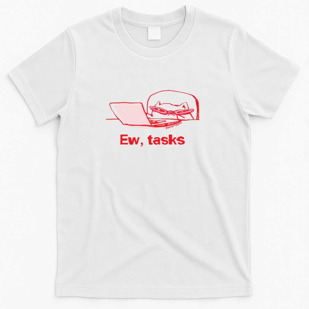 Ew tasks cat - White