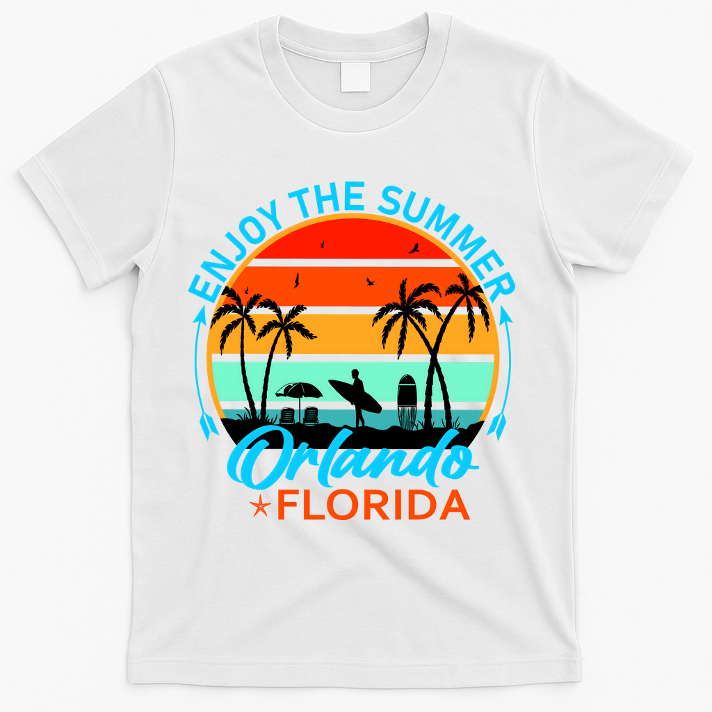 Enjoy The Summer Orlando Florida T-Shirt - White