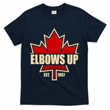 Elbows Up Canada EST 1867 Protest T-Shirt - Navy