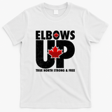 Elbows Up Canada True North Strong and Free T-Shirt - White