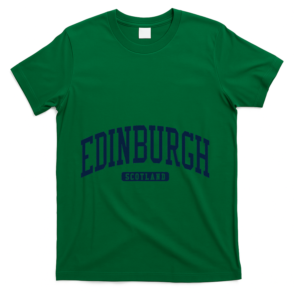 Edinburgh United Kingdom Uk College University Style T-Shirt - Green