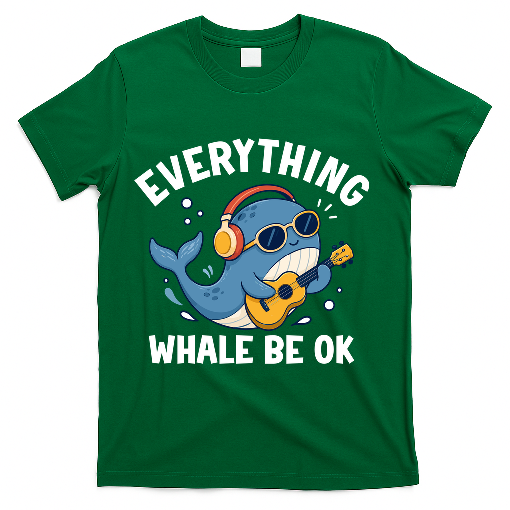 Everything Whale Be OK T-Shirt - Green