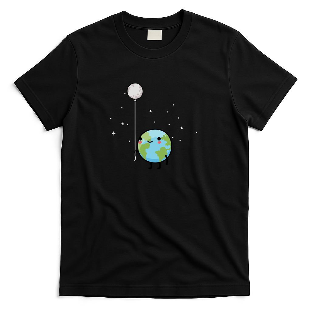 Earth with Moon balloon - Black