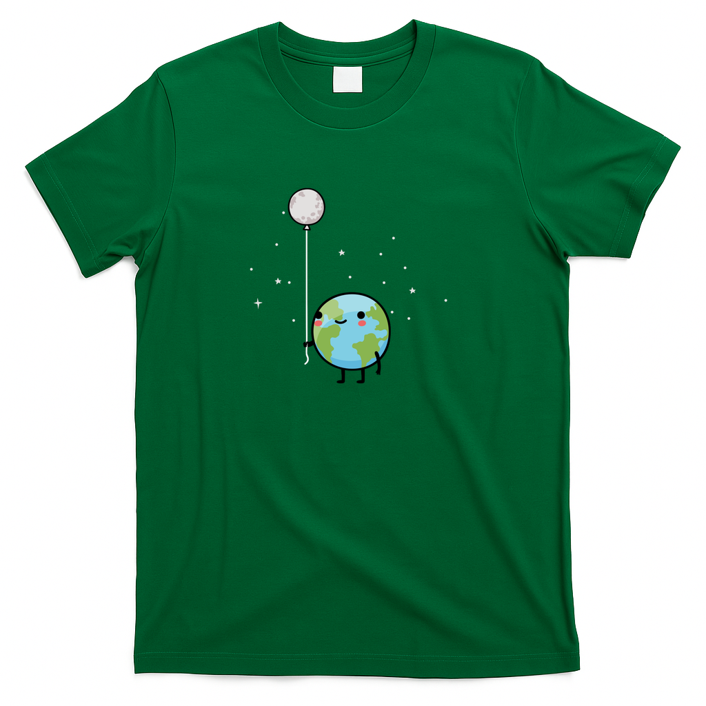 Earth with Moon balloon - Green