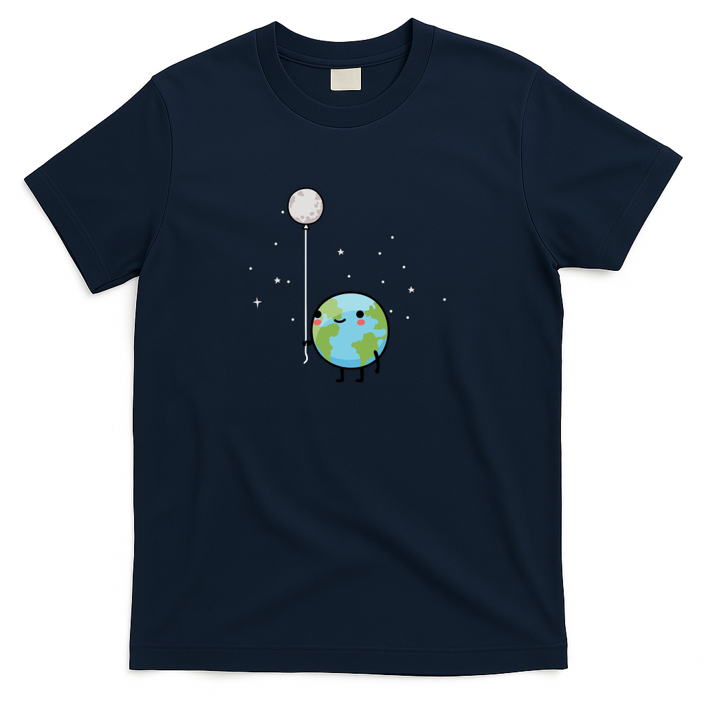 Earth with Moon balloon - Navy