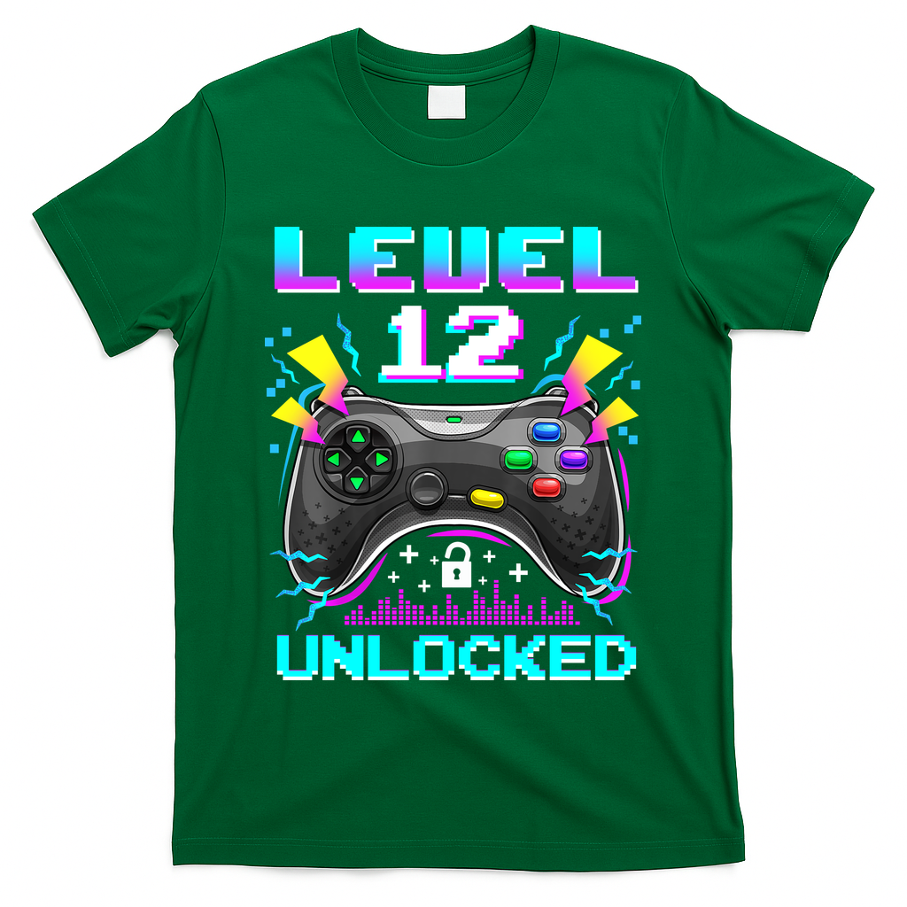 Funny 12th Birthday Video Game Gift Birthday Gaming T-Shirt