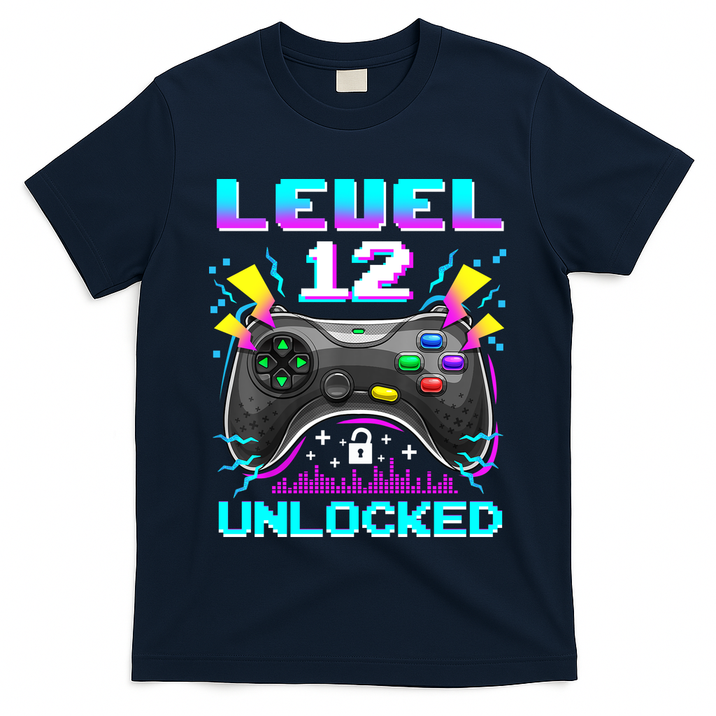 Funny 12th Birthday Video Game Gift Birthday Gaming T-Shirt