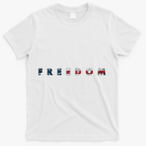 Freedom 250th Anniversary Birthday America USA Eagle Front And Back T-Shirt - White