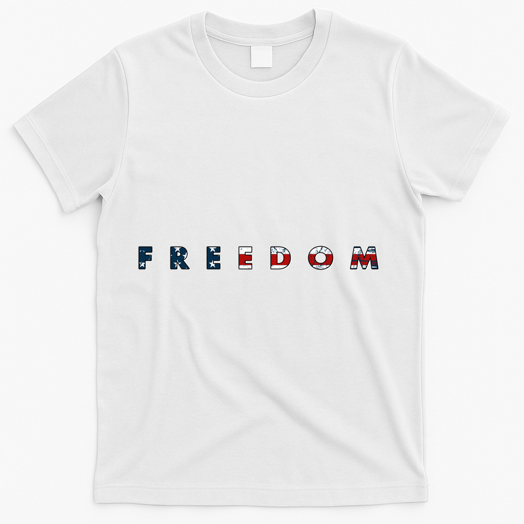 Freedom 250th Anniversary Birthday America USA Eagle Front And Back T-Shirt - White