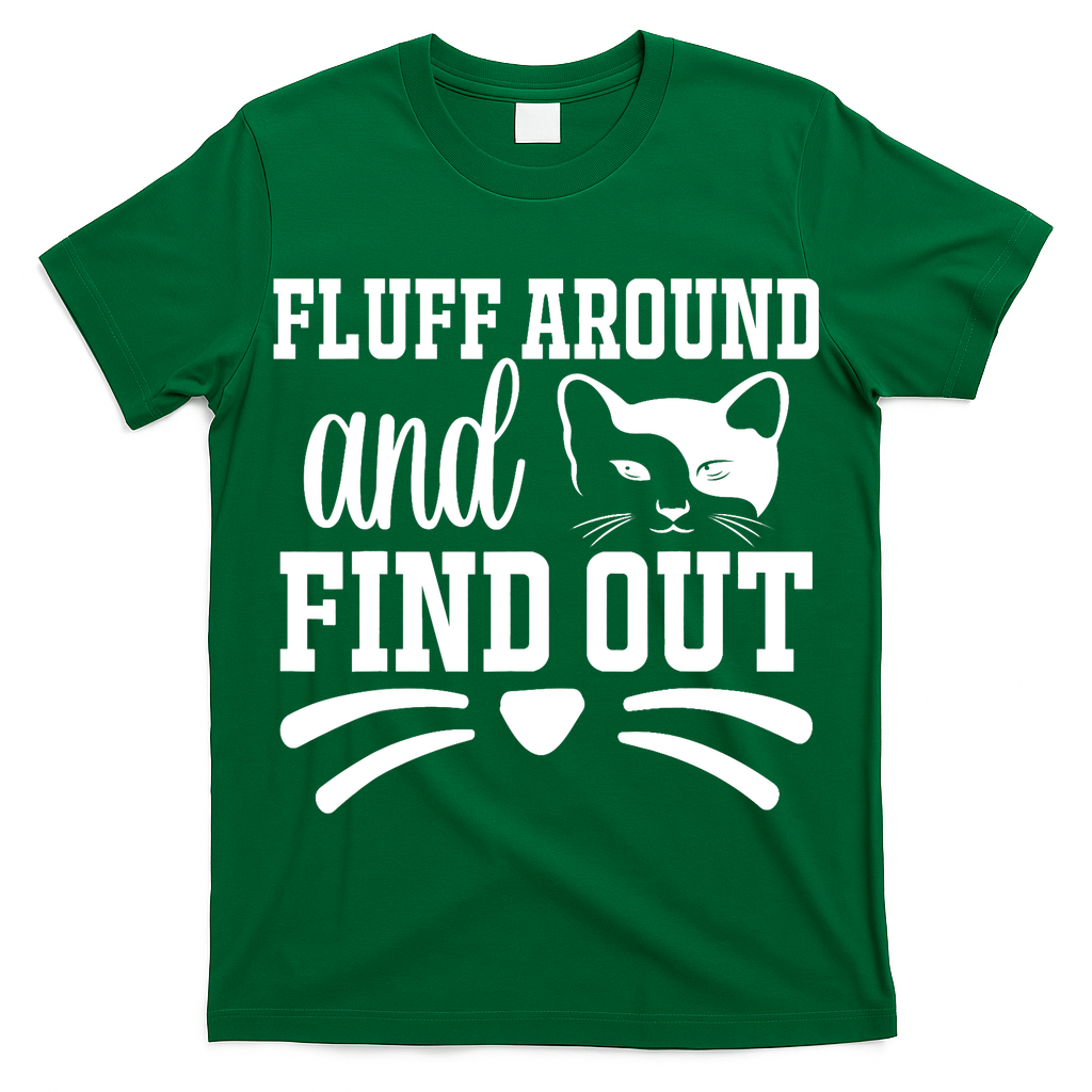 Fluff Around And Find Out Funny Cat Adult Humor T-Shirt