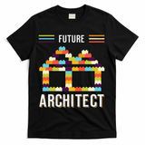 Future Architect Building Blocks Brick Gift for Cute  T-Shirt - Black
