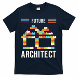 Future Architect Building Blocks Brick Gift for Cute  T-Shirt - Navy