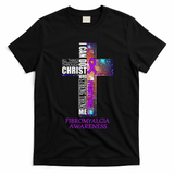 Fibromyalgia Awareness Christmas Gif T-Shirt - Black
