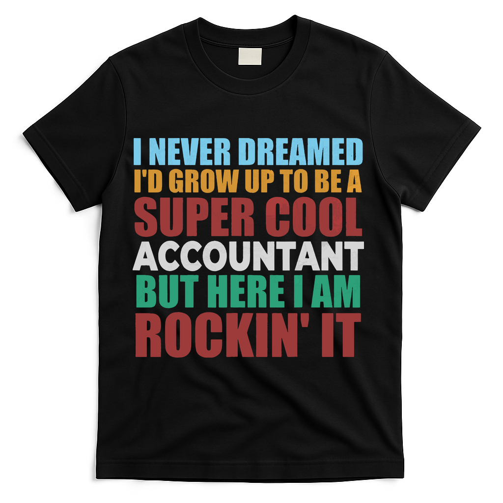 Funny Accountant Gift Accounting Major Bookkeeper CPA Retro T-Shirt - Black