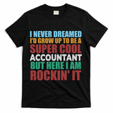 Funny Accountant Gift Accounting Major Bookkeeper CPA Retro T-Shirt - Black