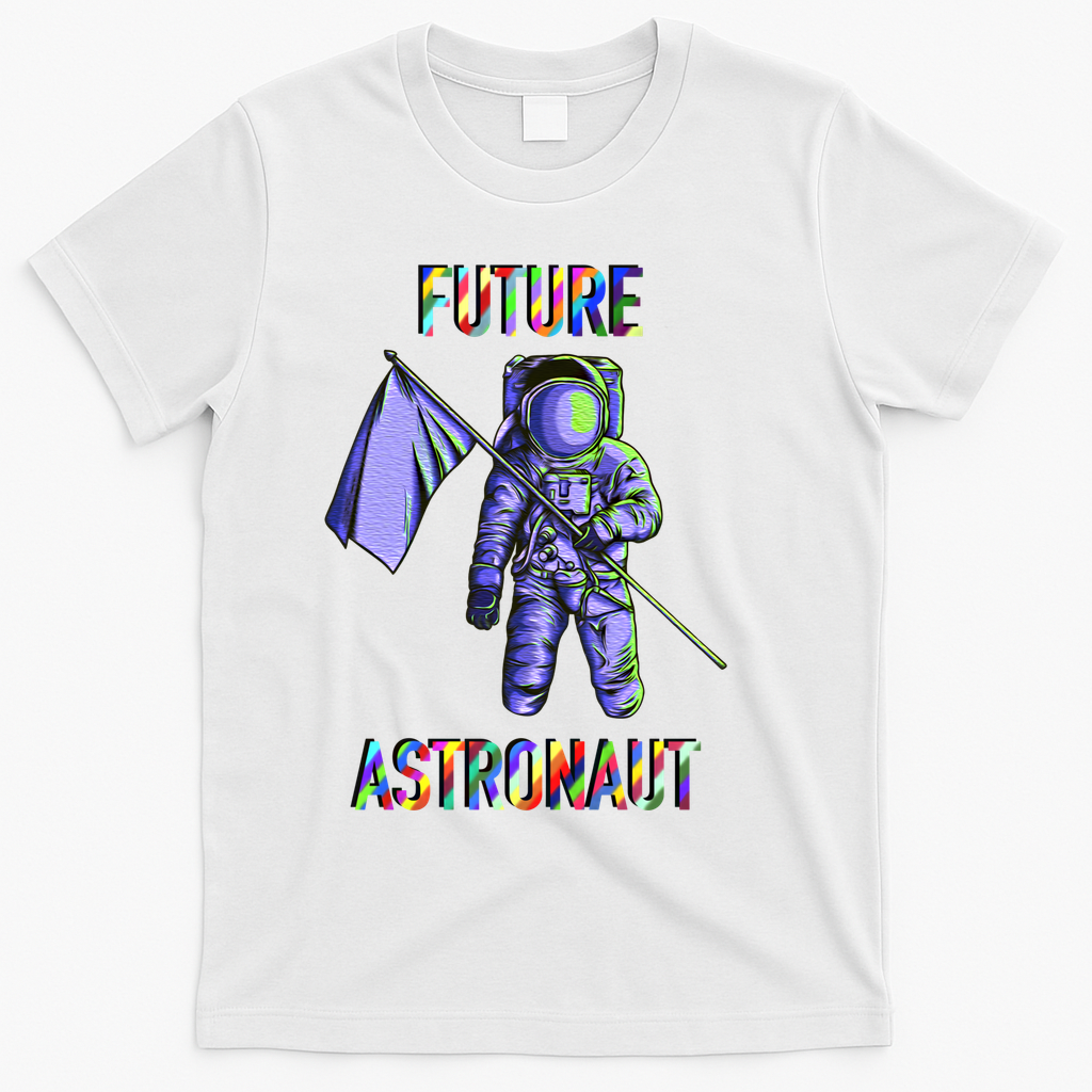 Future Astronauts Graphic Cool Gift Rainbow Stem Space Gift T-Shirt - White