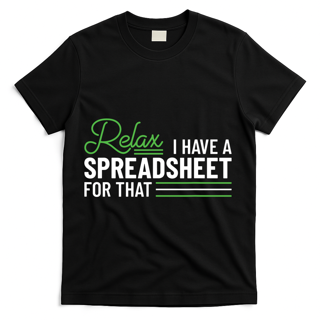 Funny Accountant I Have A Spreadsheet For That Accounting T-Shirt - Black