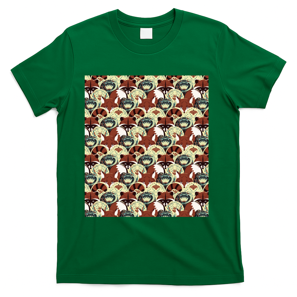 Fox and racoon - Green