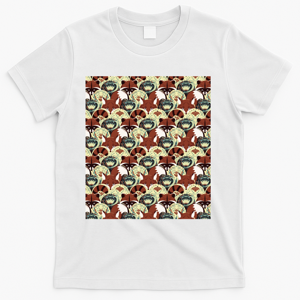Fox and racoon - White