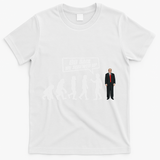 Funny Anti Trump Go Back We Screwed Up Trump Evolution T-Shirt - White