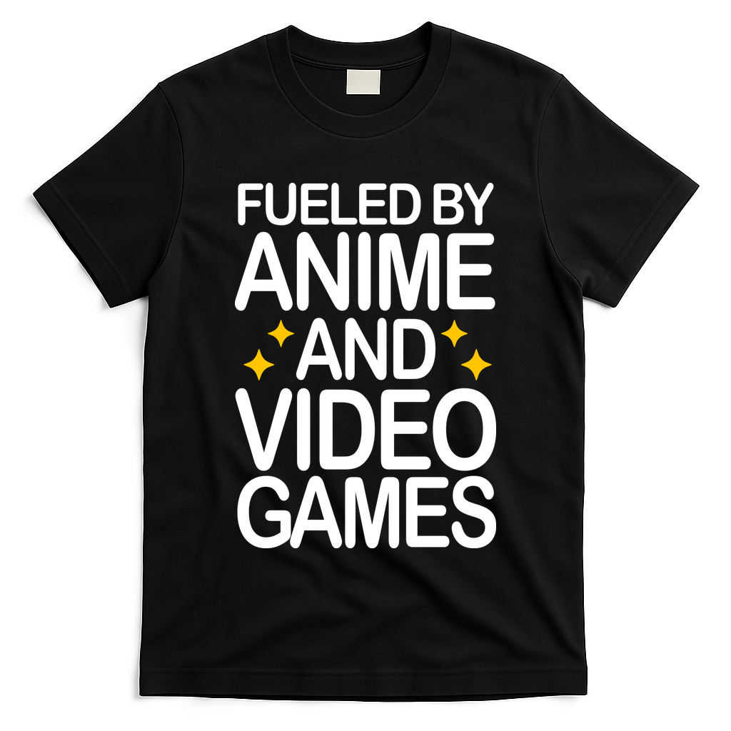 Fueled By Anime And Video Games Gaming T-Shirt