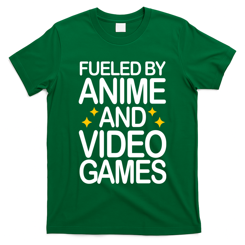 Fueled By Anime And Video Games Gaming T-Shirt